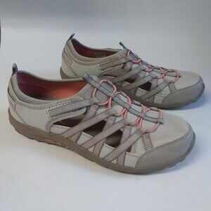 Skechers Gray and Pink Women's Slip on Sneakers